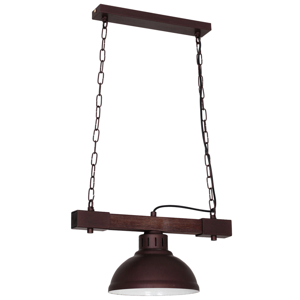 żyrandol Hakon dark wood 1xE27