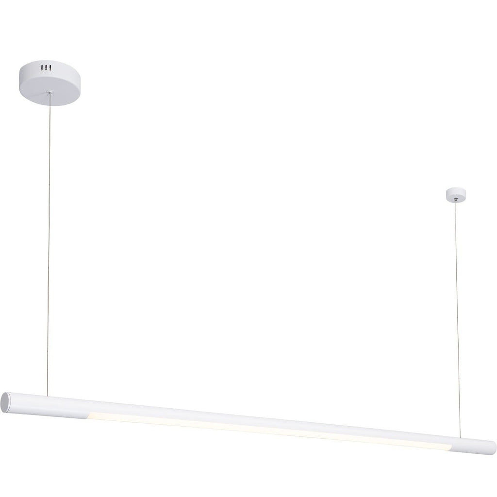 Maxlight Lampa wisząca Organic Horizon 100cm - Stal nierdzewna + akryl - Biały P0357D
