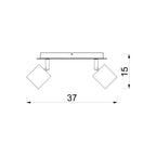 spot Demia black 2xGU10