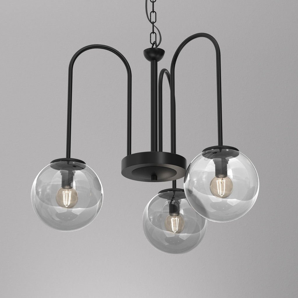 żyrandol Cambridge (smoke glass 2907) black 3xE14