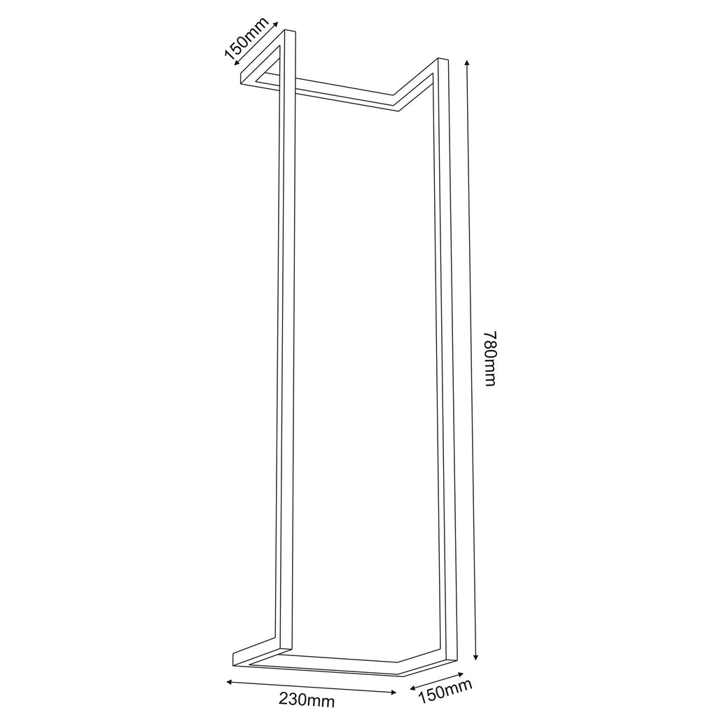 wall rolled towels hanger, vertical 78 cm, white