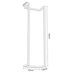 wall rolled towels hanger, vertical 78 cm, white