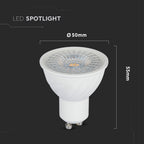 6.5W GU10 Żarówka LED / Chip SAMSUNG / Barwa:4000K / Kąt 110' / Trzonek:GU10