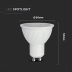 6.5W GU10 Żarówka LED / Chip SAMSUNG / Barwa:3000K / Kąt 38' / Ściemniana / Trzonek:GU10
