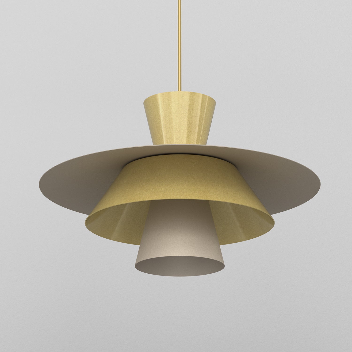 żyrandol Plato beige/gold 1xE27
