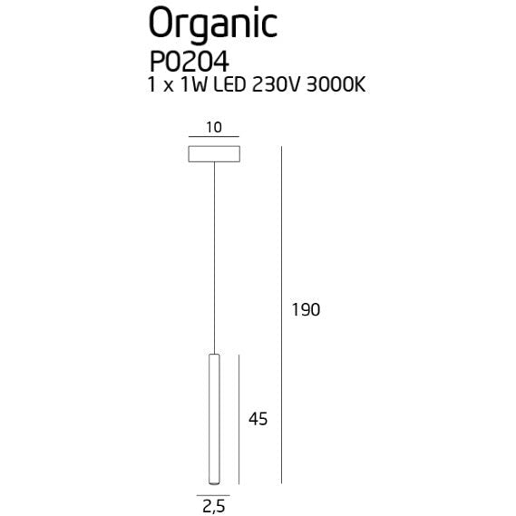 Maxlight Lampa wisząca Organic I - Metal + akryl - Złoty P0204