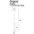 Maxlight Lampa wisząca Organic I - Metal + akryl - Złoty P0204