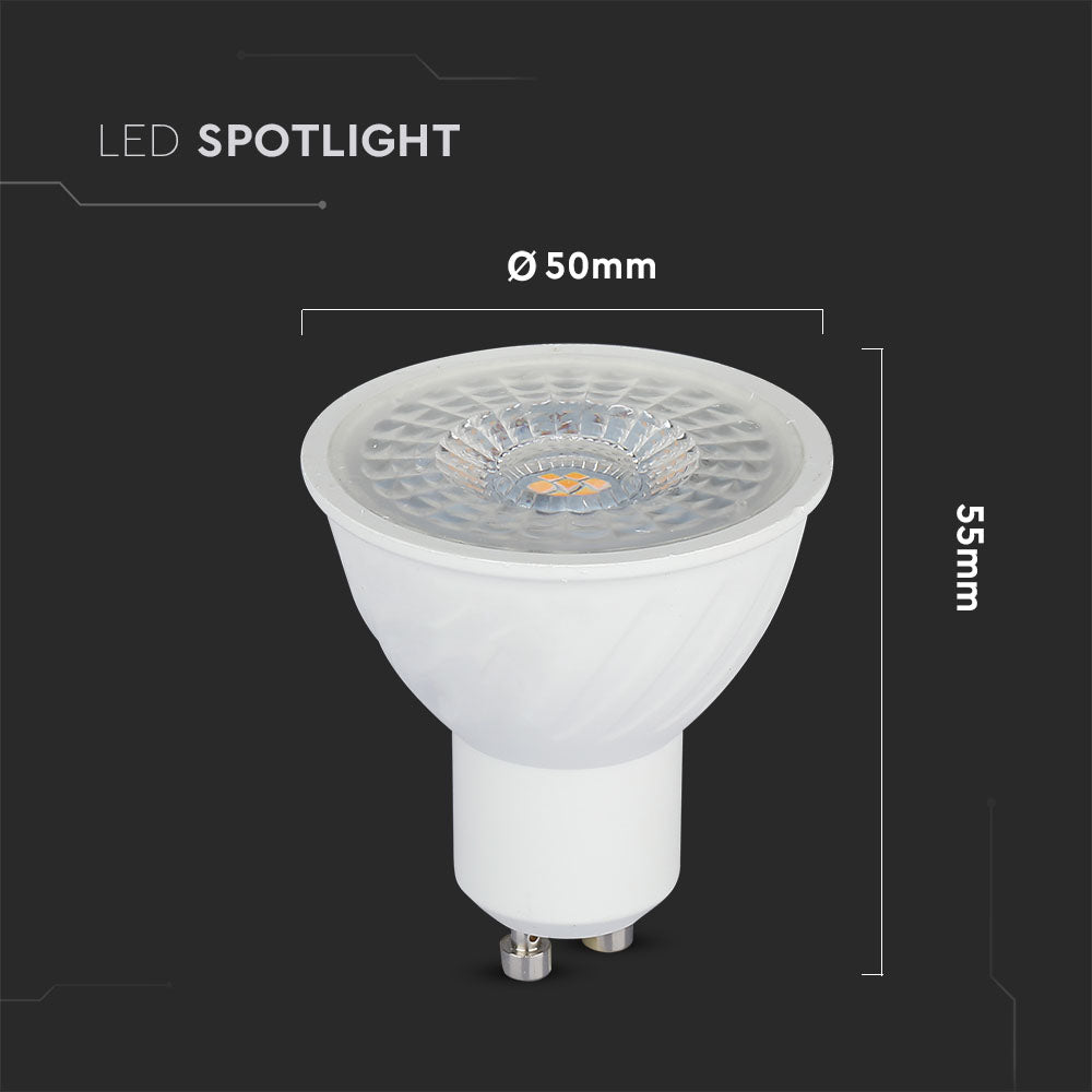 6.5W GU10 Żarówka LED / Chip SAMSUNG / Barwa:4000K / Kąt 110' / Ściemniana / Trzonek:GU10