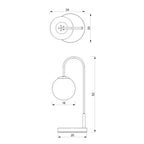 lampka gab. Cambridge (smoke glass 2907) black 1xE14