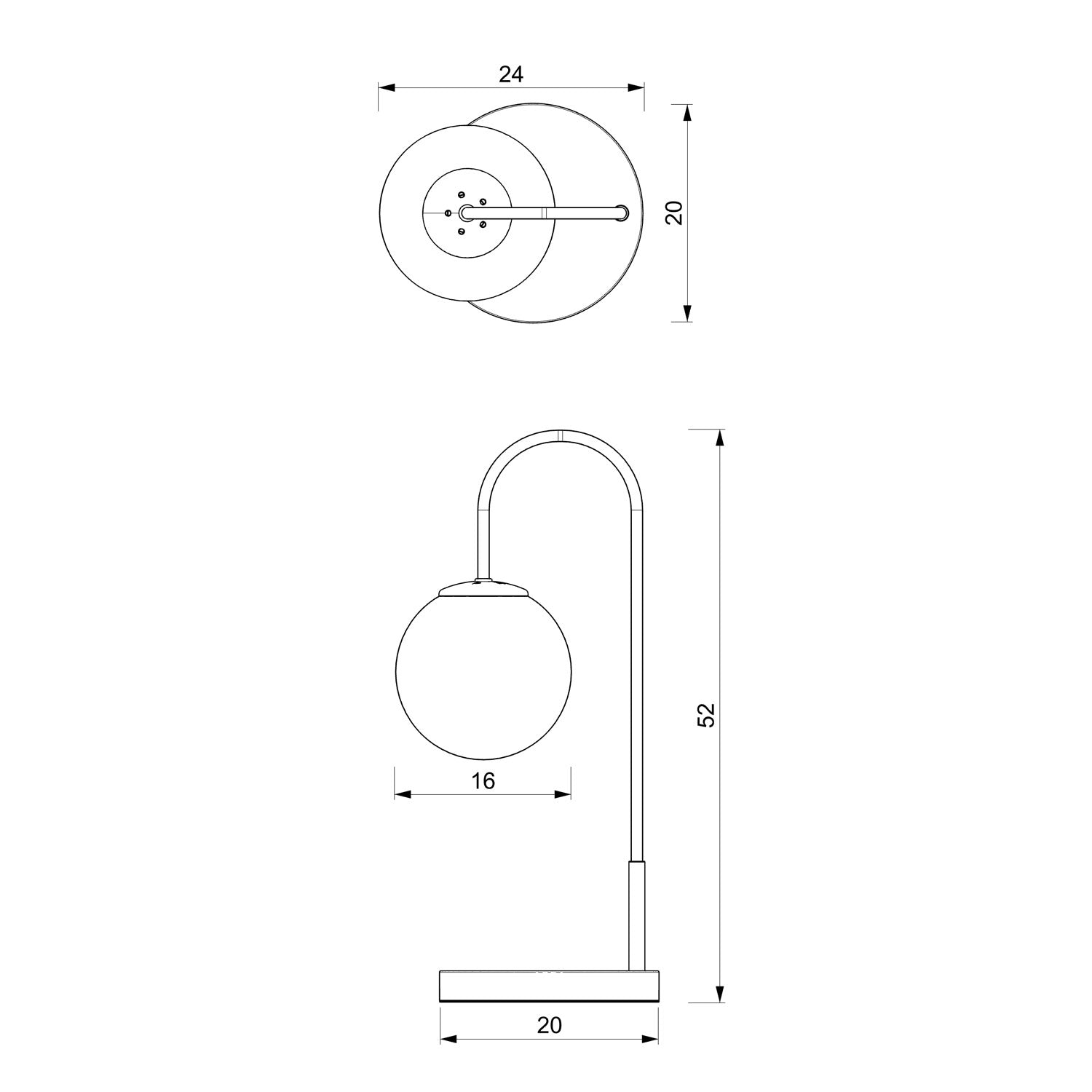 lampka gab. Cambridge (smoke glass 2907) black 1xE14