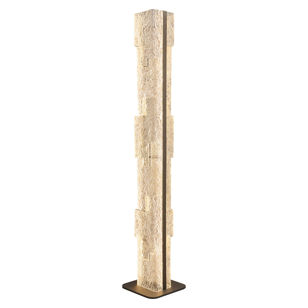 Maxlight Lampa podłogowa Everest - Aluminium + akryl - Jasny brązowy F0063