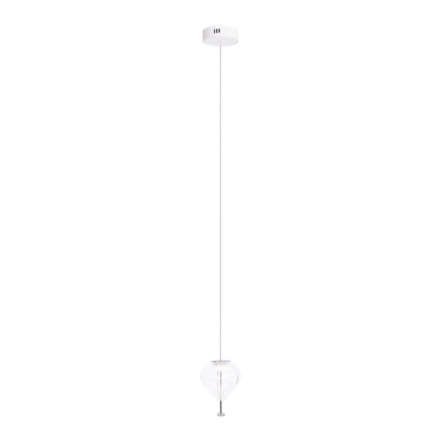 Maxlight Lampa wisząca Palloncini I - Metal + szkło - Biały + chrom + szkło transparentne P0527