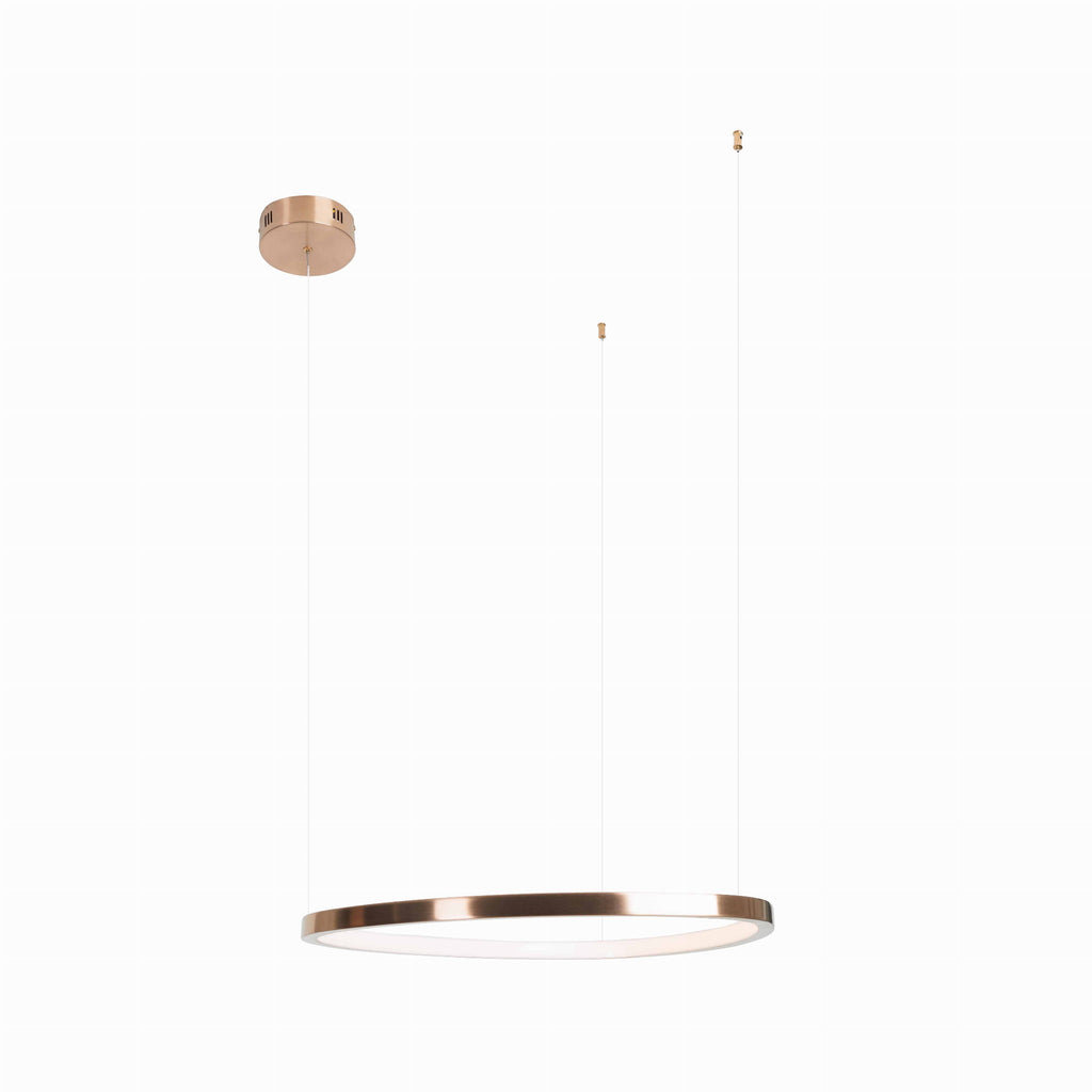 Maxlight Lampa wisząca Cayenne 60 cm - Metal - Miedź szczotkowana P0605D