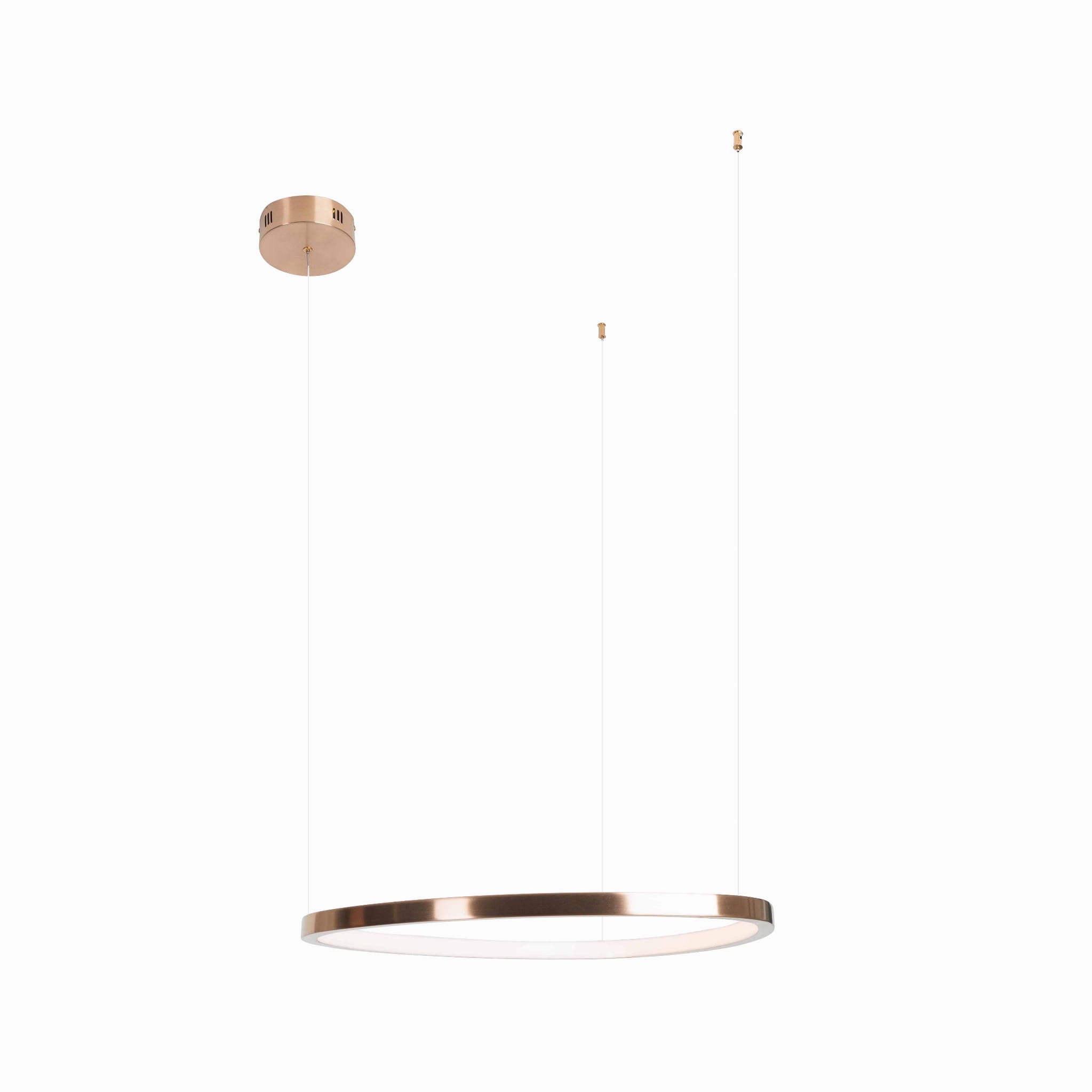 Maxlight Lampa wisząca Cayenne 60 cm - Metal - Miedź szczotkowana P0605D