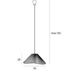 Maxlight Lampa wisząca Amalfi I - Pleciony papier - Czarny P0579