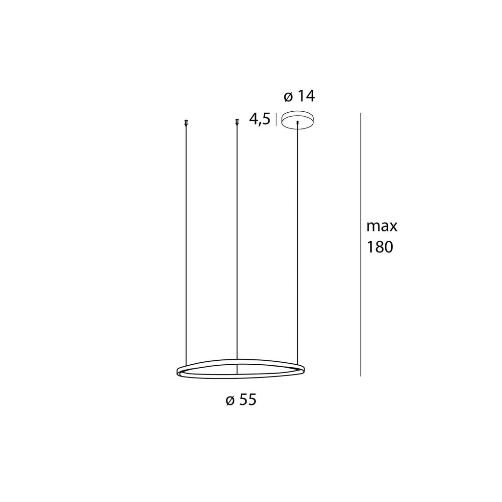 Maxlight Lampa wisząca Cayenne 60 cm - Metal - Miedź szczotkowana P0605D