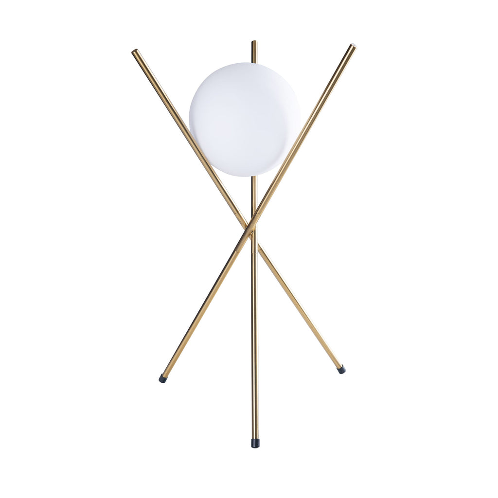 Maxlight Lampa stołowa Xena - Metal + szkło mleczne - Mosiądz T0044