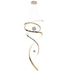 Maxlight Lampa wisząca Ritz - Stal nierdzewna + akryl - Złoty P0427D