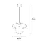 Maxlight Lampa wisząca Lando - Kamień naturalny - Kremowy P0650