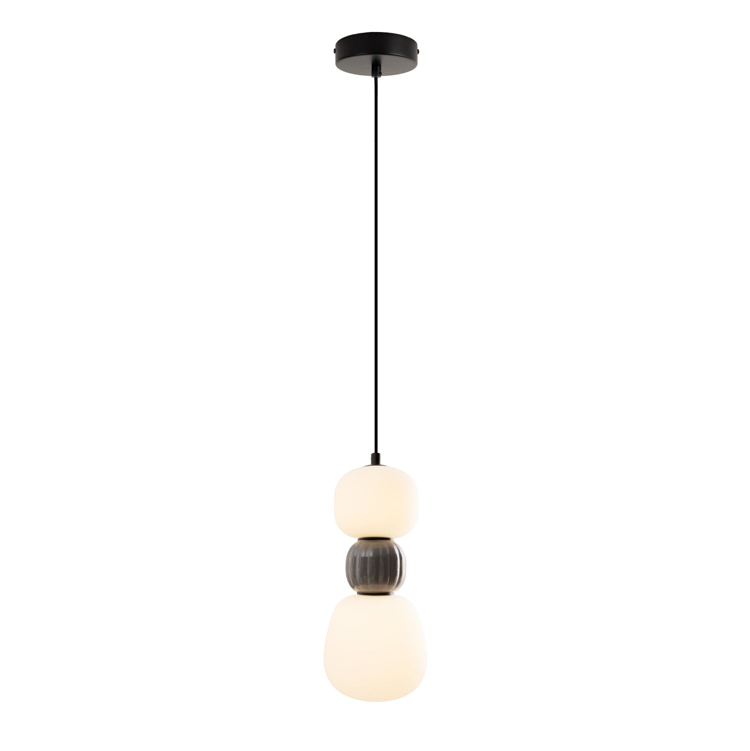 Maxlight Lampa wisząca Modern 13W - Metal + szkło - Czarny P0629