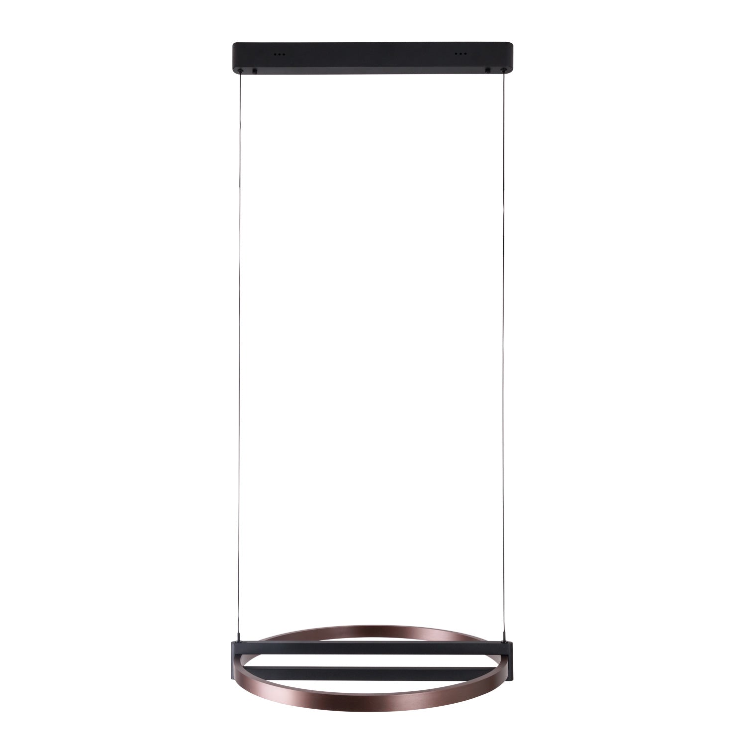 Maxlight Lampa wisząca Singapur Round - Metal - Czarny + brąz P0552