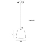 Maxlight Lampa wisząca Pot - Słoma pszenna - Biały P0582
