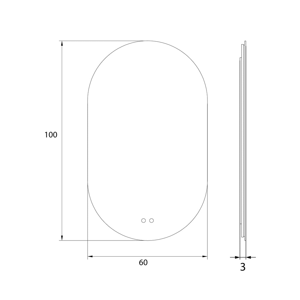 Maxlight Lustro Mirror Prostokąt - Metal + szkło - Biały W0388