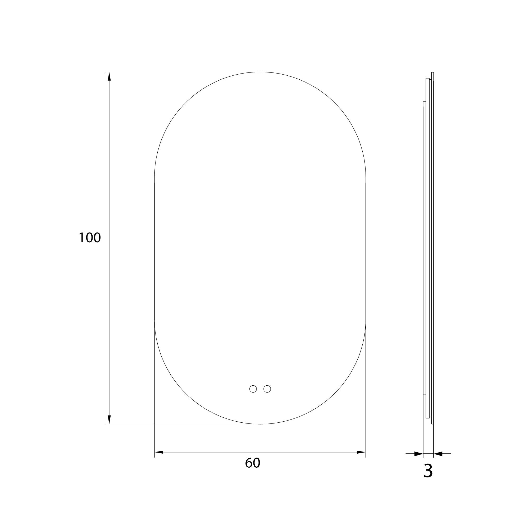 Maxlight Lustro Mirror Prostokąt - Metal + szkło - Biały W0388