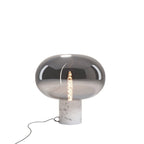 Maxlight Lampa stołowa Moonstone - Marmur + szkło - Szkło dymione + biały marmur T0055