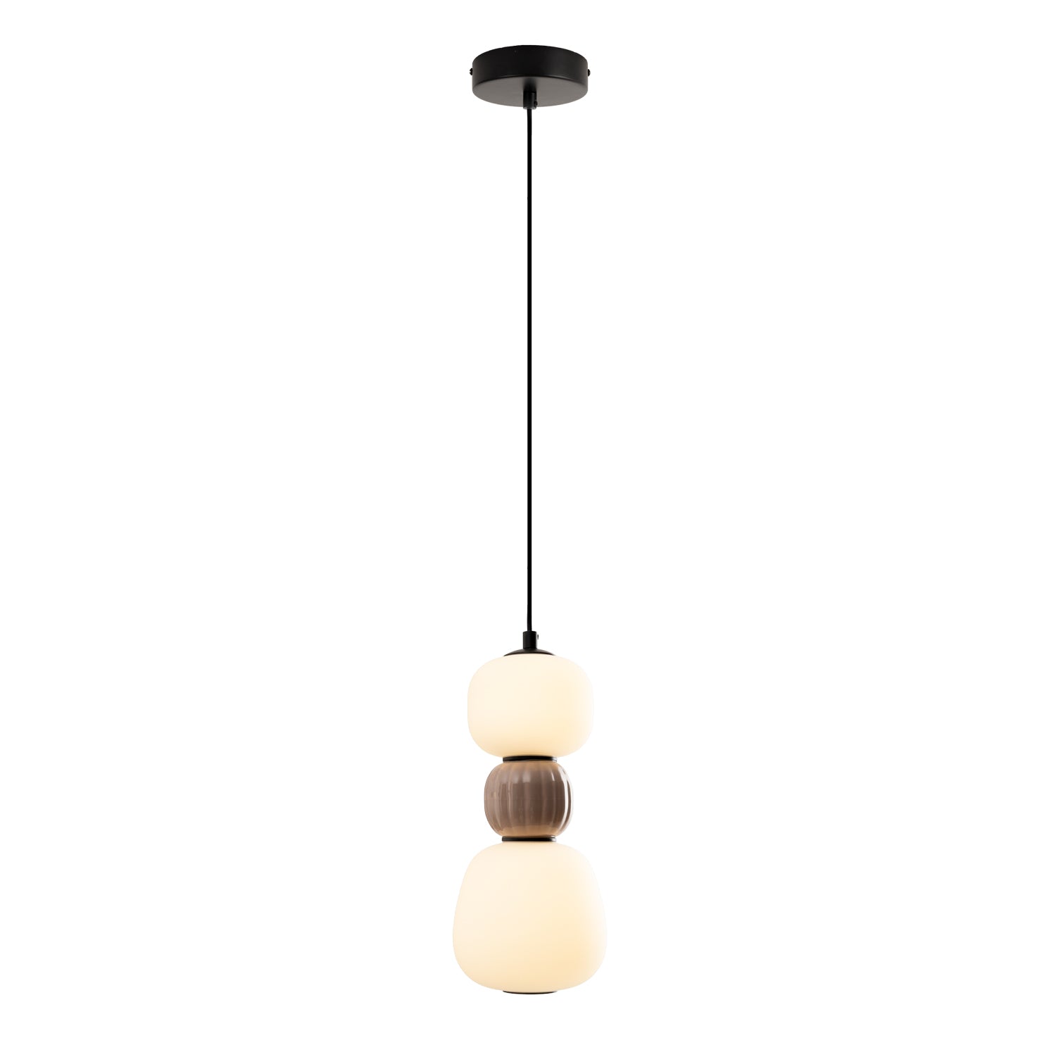 Maxlight Lampa wisząca Modern 13W - Metal + szkło - Czarny P0628