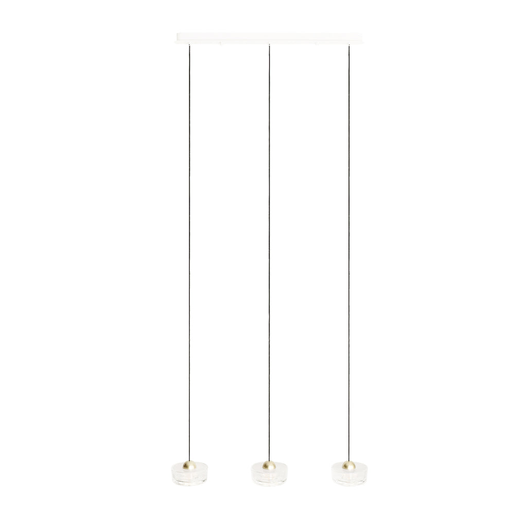 Maxlight Lampa wisząca Lipari III - Aluminium + akryl - Biały + złoty szczotkowany P0545