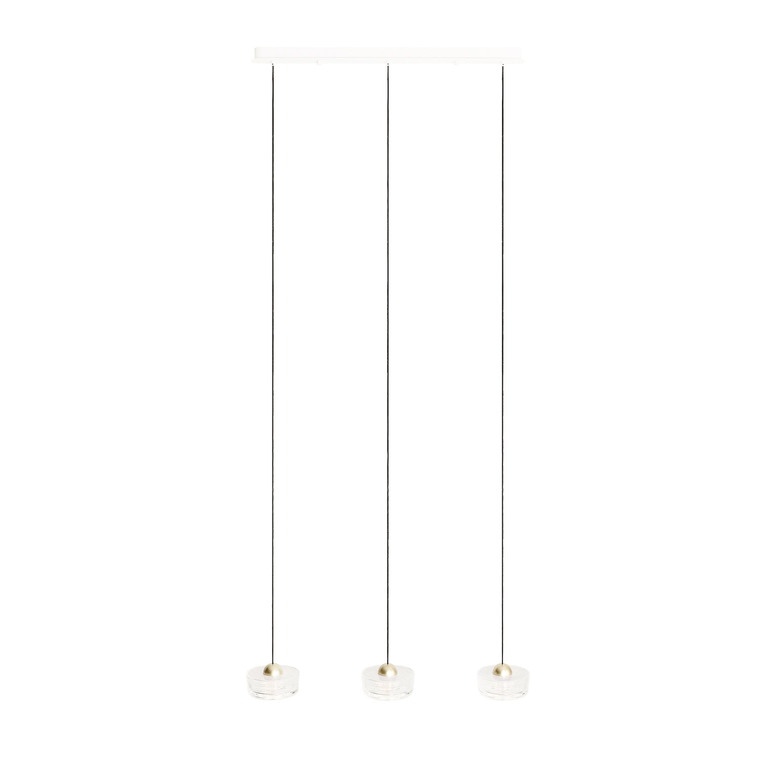 Maxlight Lampa wisząca Lipari III - Aluminium + akryl - Biały + złoty szczotkowany P0545