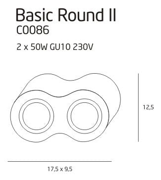 Maxlight Plafon Basic Round - Metal - Czarny C0086