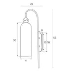 Maxlight Kinkiet Campanila - Metal + szkło - Mosiądz + szkło bursztynowe W0332