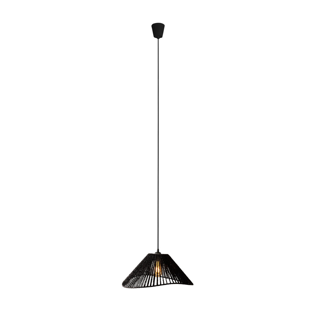 Maxlight Lampa wisząca Amalfi I - Pleciony papier - Czarny P0579