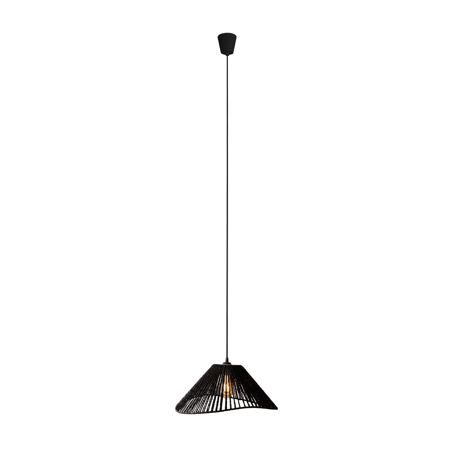 Maxlight Lampa wisząca Amalfi I - Pleciony papier - Czarny P0579