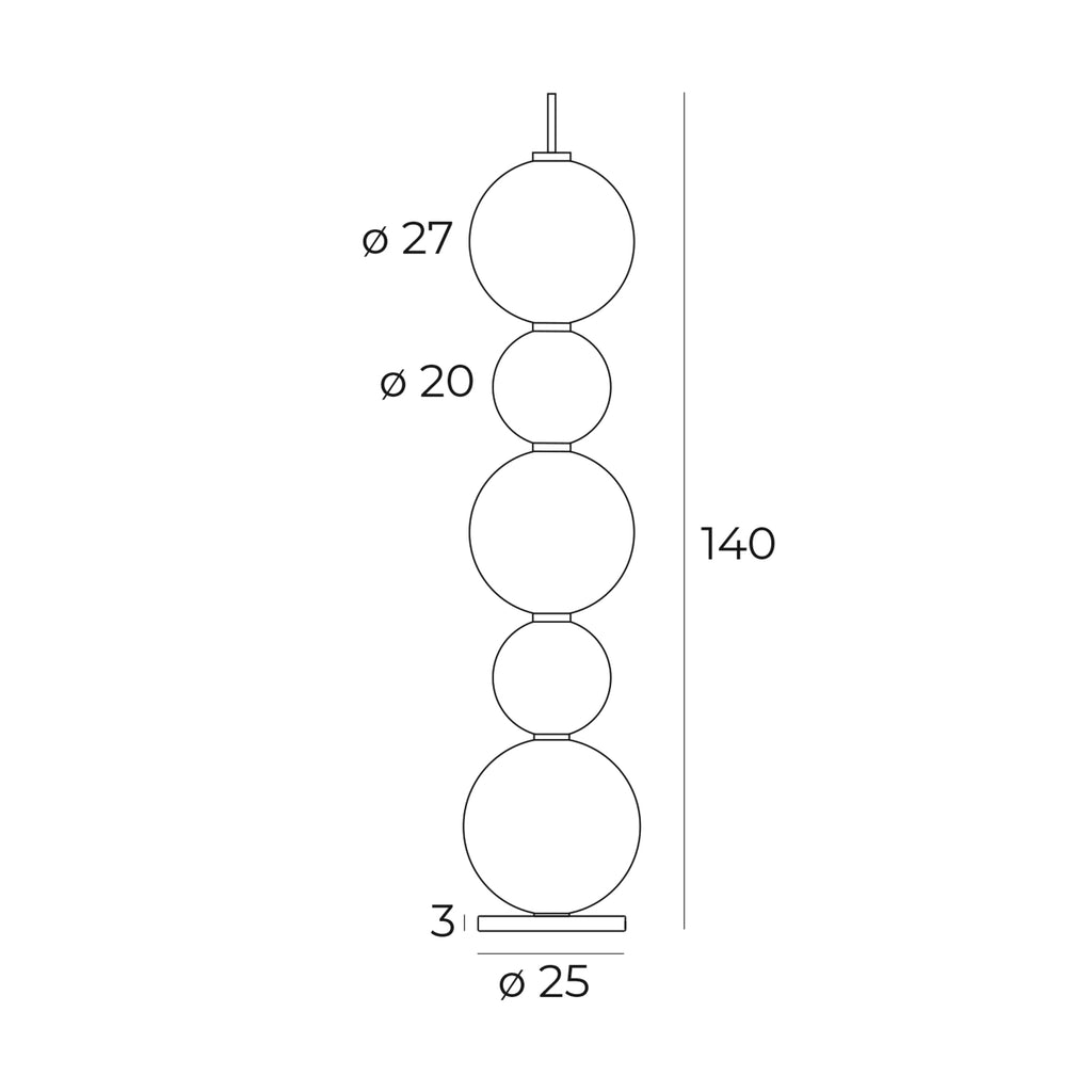 Maxlight Lampa podłogowa Tama - Metal + szkło mleczne - Czarny + biały F0058