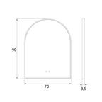 Maxlight Lustro Mirror Półokrąg - Metal + szkło - Złoty szczotkowany W0386