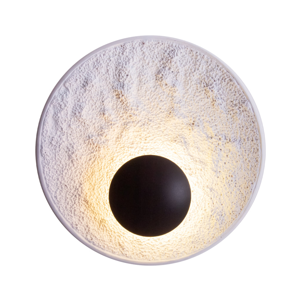 Maxlight Kinkiet Oyaka - Gips + aluminium + żywica - Czarny W0325