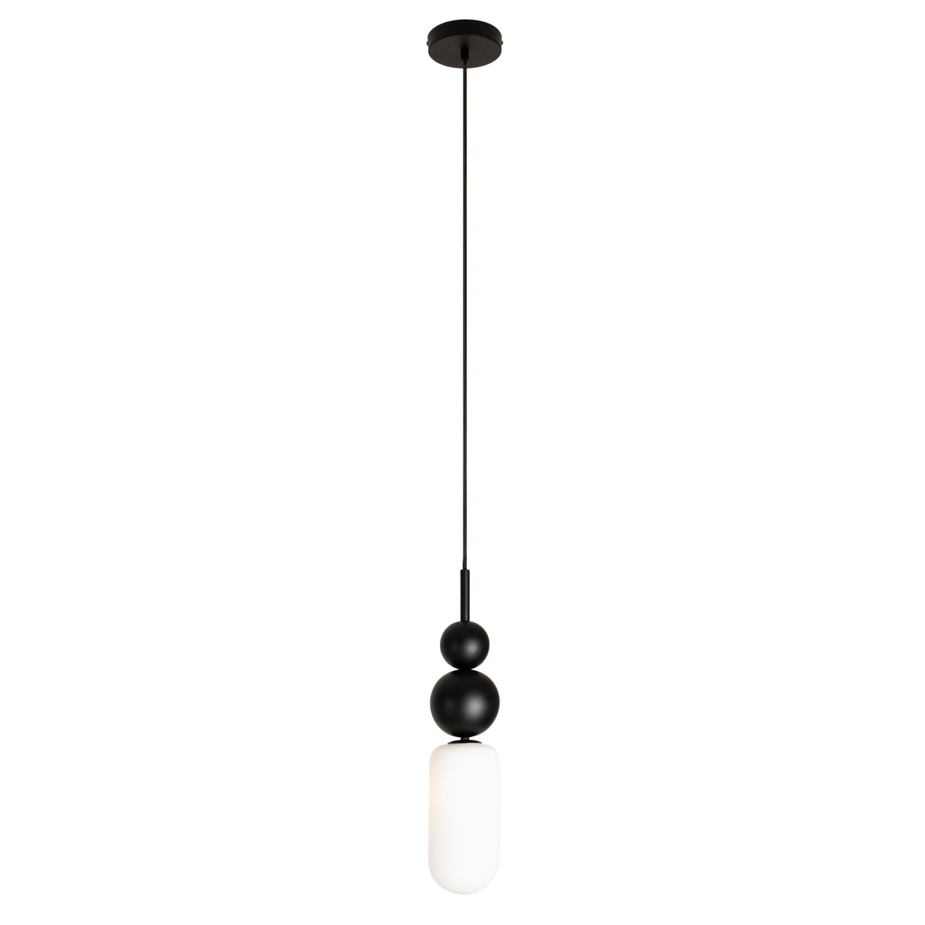 Maxlight Lampa wisząca Nova - Stal nierdzewna + szkło - Czarny P0641