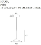 Maxlight Lampa wisząca Hana - Aluminium + akryl - Czarny P0456