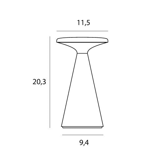 Maxlight Lampa stołowa Funghi - Plastik - Czarny T0063