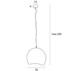 Maxlight Lampa wisząca Pierre 70cm - Źywica - Biały P0534