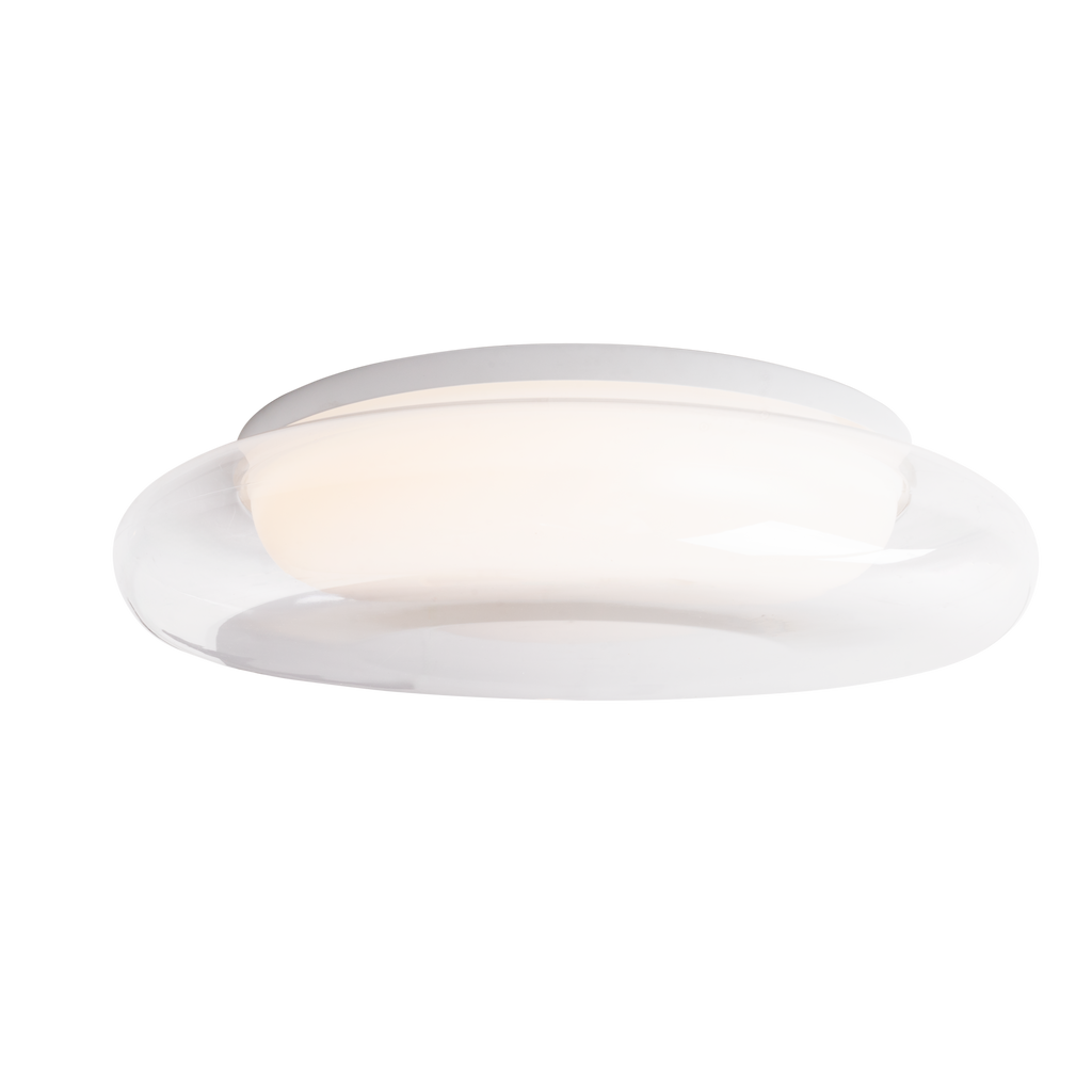 Maxlight Plafon Duo 34cm - Metal + akryl - Biały C0233