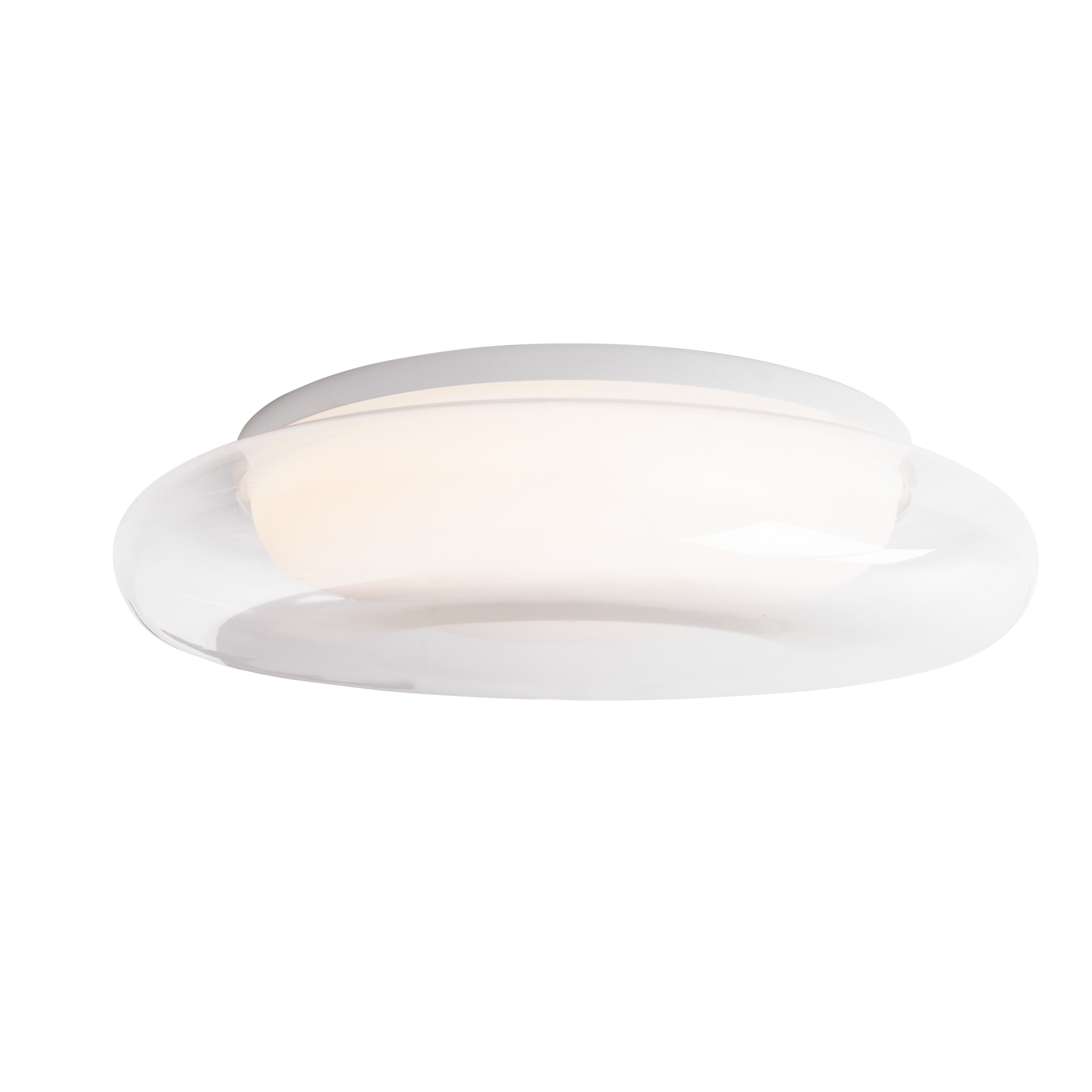 Maxlight Plafon Duo 34cm - Metal + akryl - Biały C0233
