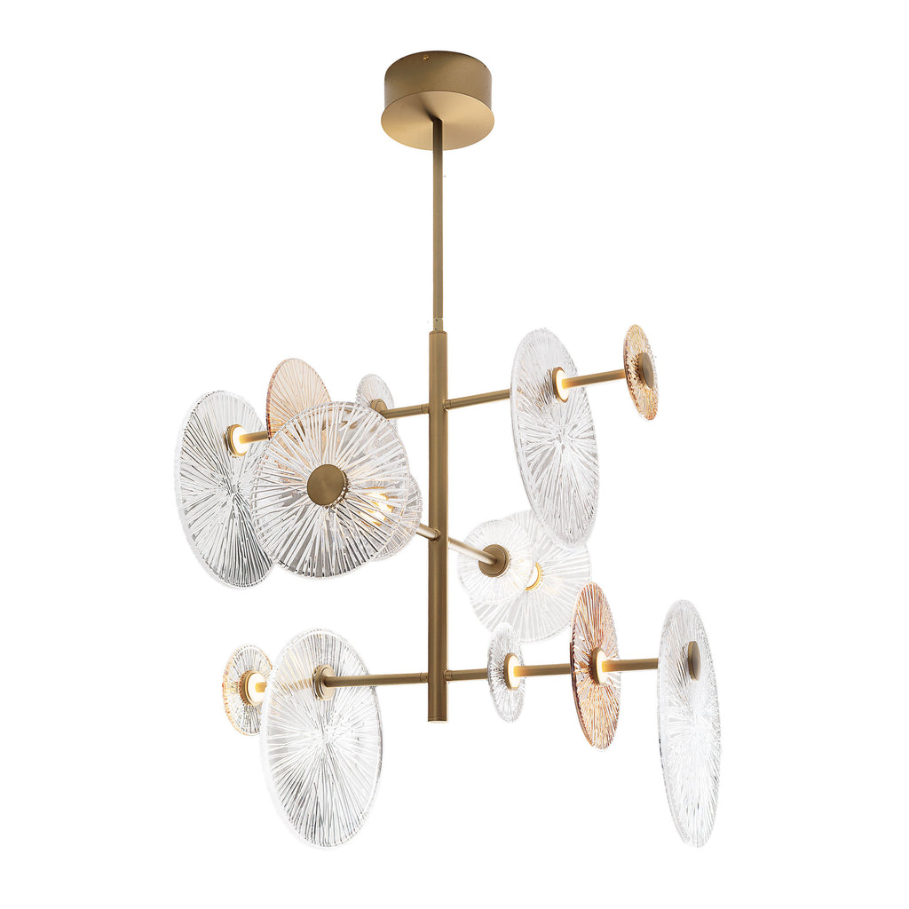 Maxlight Lampa wisząca Allure - Metal + szkło - Złoty matowy P0541