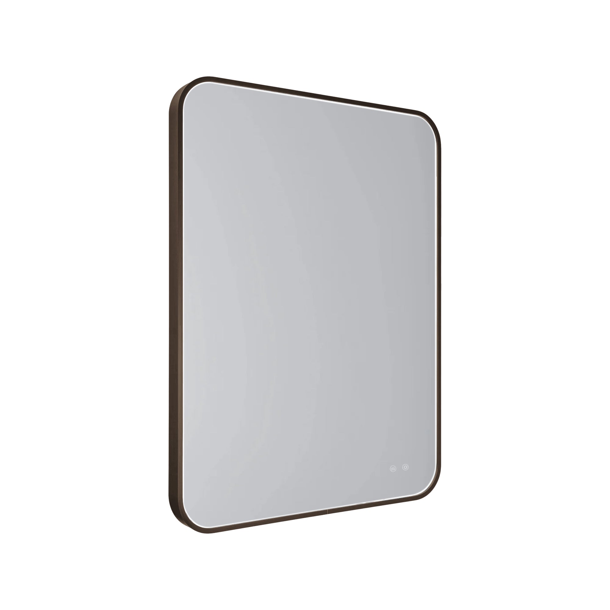 Maxlight Lustro Mirror Prostokąt - Metal + szkło - Brązowy szczotkowany W0385