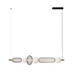 Maxlight Lampa wisząca Bora C - Metal + szkło - Czarny + złoty P0593