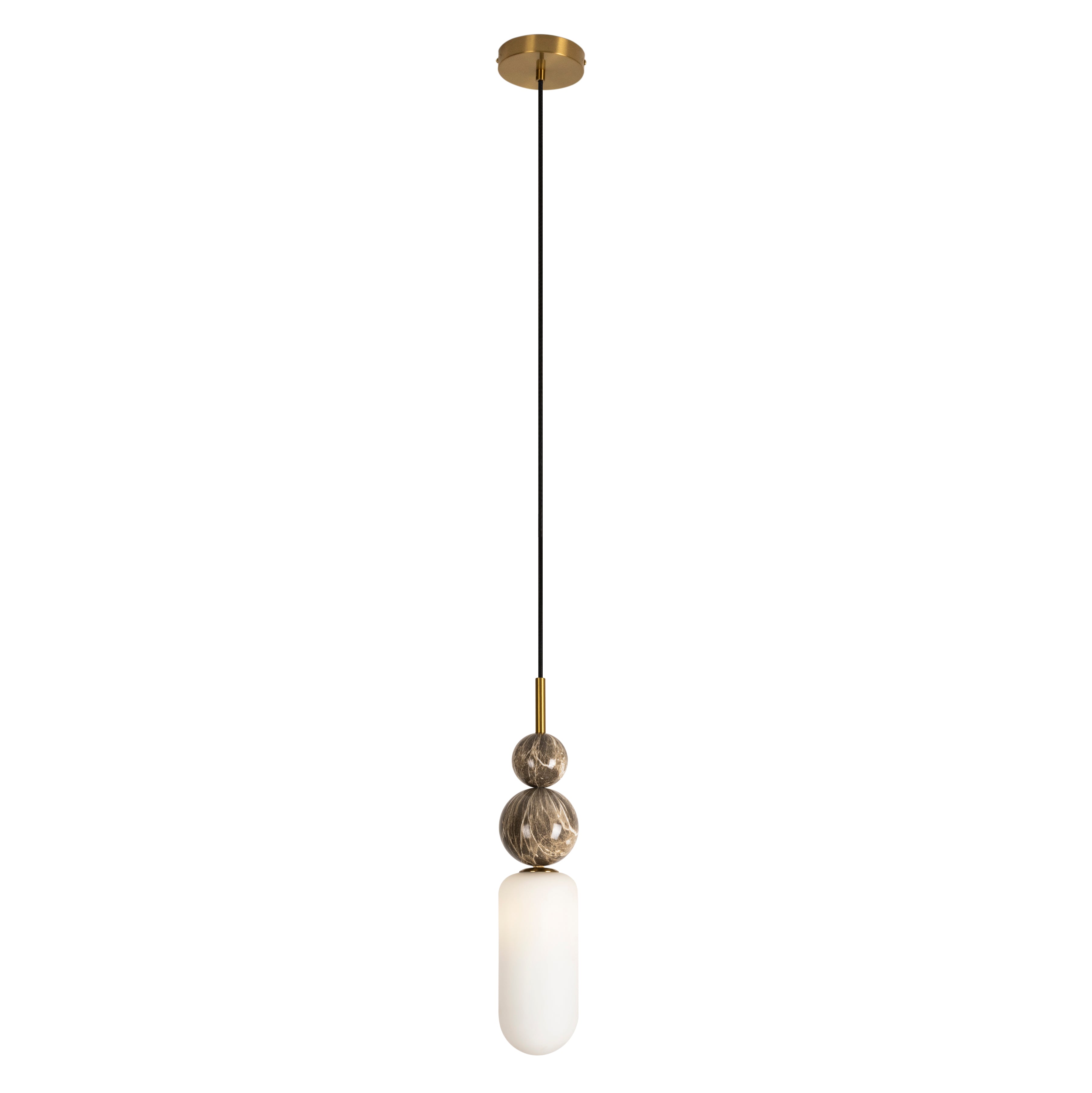 Maxlight Lampa wisząca Nova - Stal nierdzewna + szkło - Złoty P0642