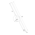 Maxlight Kinkiet Merano II - Aluminium + akryl - Czarny W0348